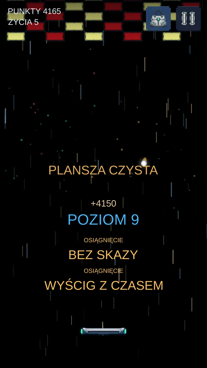 Czysta plansza: bonus 4150 punktów, poziom 9 i dwa osiągnięcia